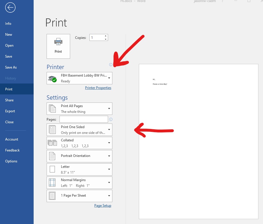 How to print single-sided in an IT computer lab - KB