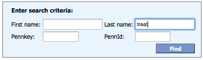 [The box at the top of the form has blanks for name, PennName, and PennID.]