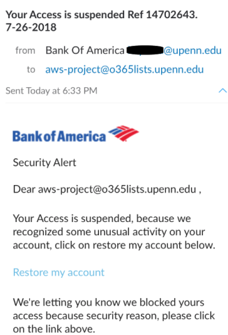 [malicious email example with typos and false urgency]