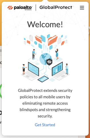 GlobalProtect welcome screen