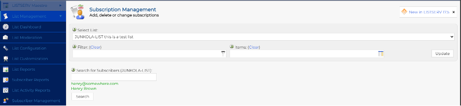 Subscription Management